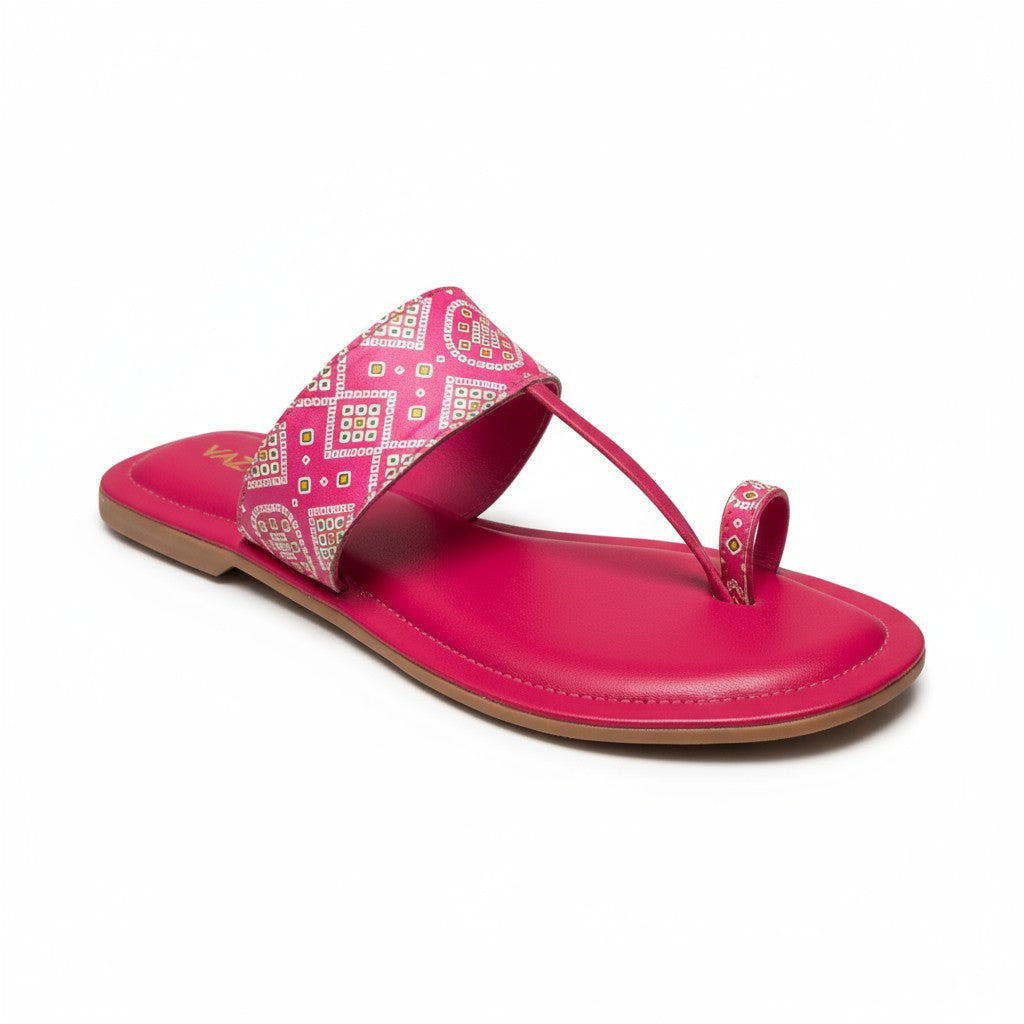 Vaznilla Women's Flats Bandhani strap