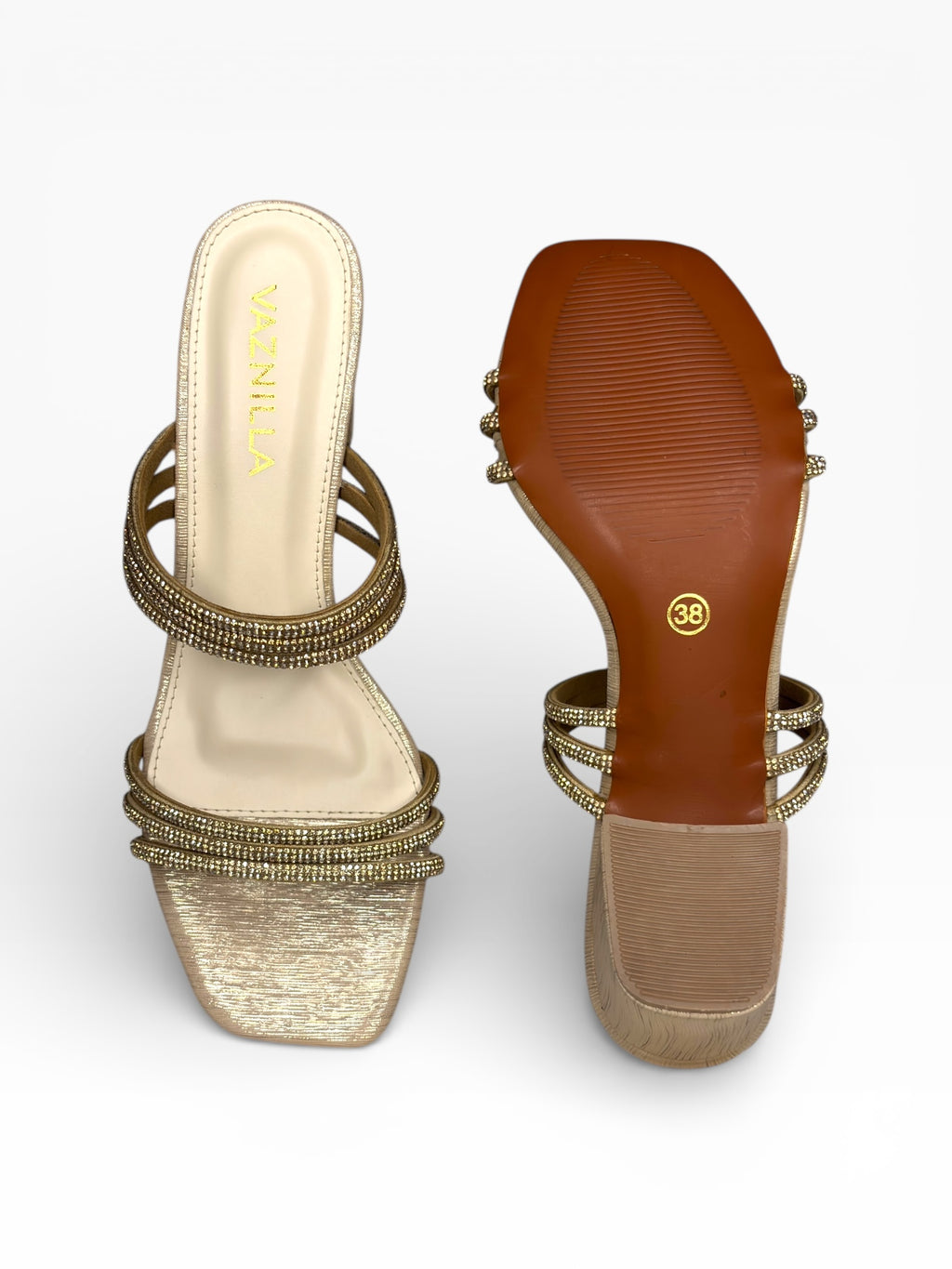 Vaznilla Women Heels Diamond Straps wamp